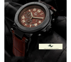 HK1360 GUESS COLLECTİON KAHVERENGİ DERİ KORDON